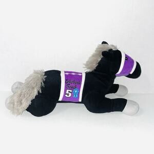 Rehoboth Beach Delaware Souvenir Plush Race Horse #5 Purple Black White